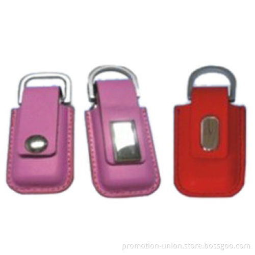 Leather USB Drive, Full Capacity, Logo Imprint with Date Upload Free
